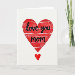 Liebe Mama Watercolor-Karte Karte