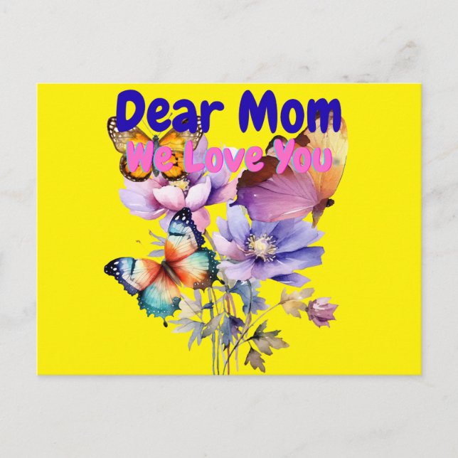 Liebe Mama, Wir Liebe Sie Postkarte (Vorderseite)
