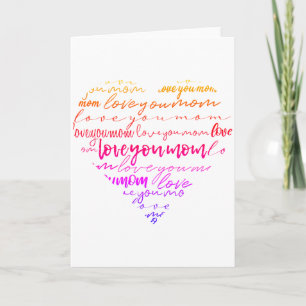 Liebe Mama Worte im Herzen Muttertag Karte