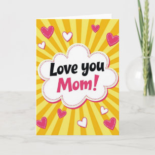 Liebe Mama zum besten Tag Grußkarte Karte