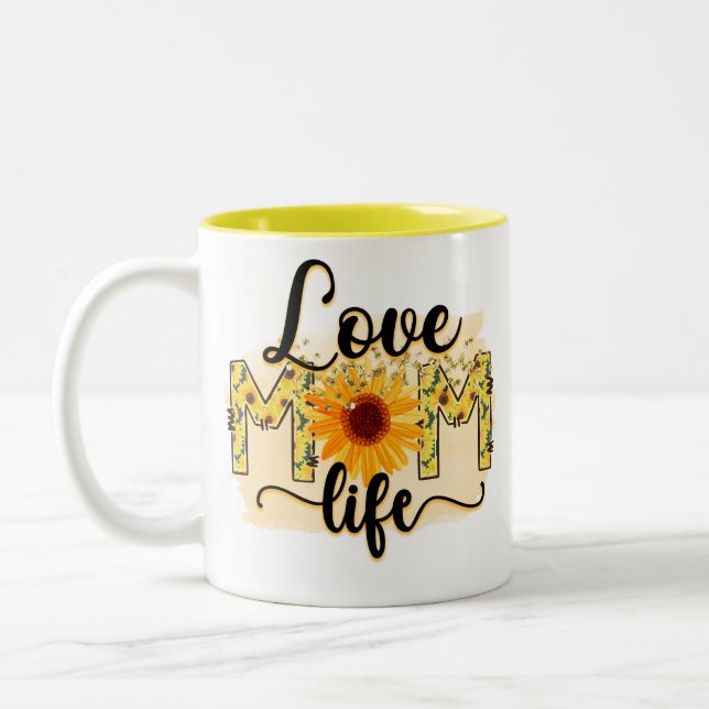 Liebe Mama Zweifarbige Tasse (Links)