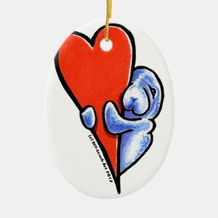 Liebe Manatees Keramikornament