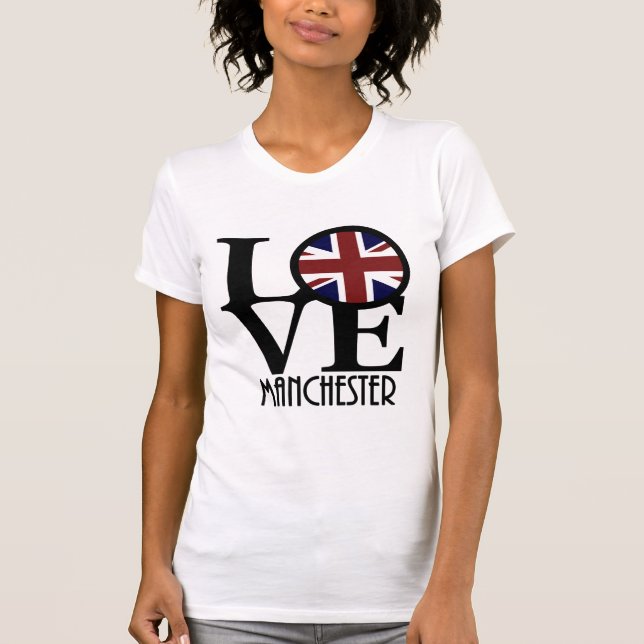 LIEBE Manchester England T-Shirt (Vorderseite)