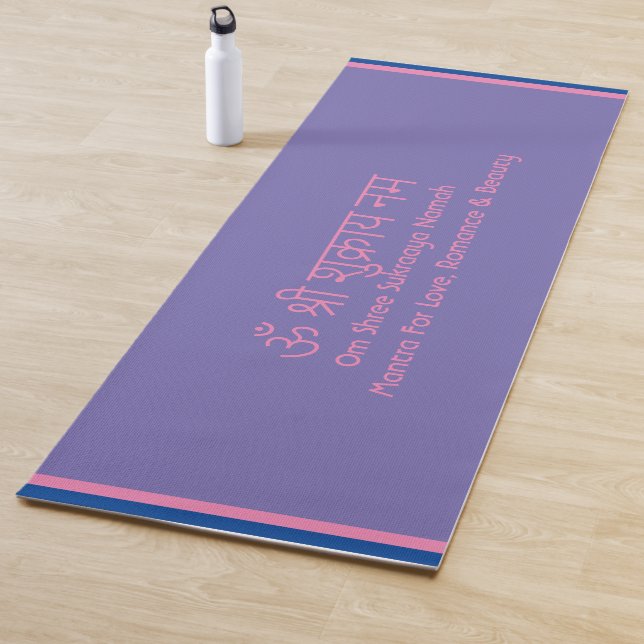 Liebe Mantra Sanskrit Pink Yoga Matt Yoga Mat Yogamatte (Beispiel)