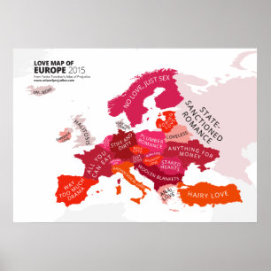 Liebe Map Europa Poster
