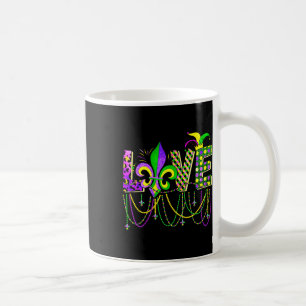 Liebe Mardi Gras Beads für Frauen Funny Carnival P Kaffeetasse