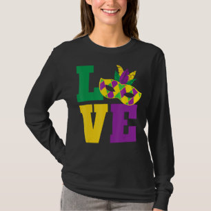 Liebe Mardi Gras Masquerade Mask T-Shirt