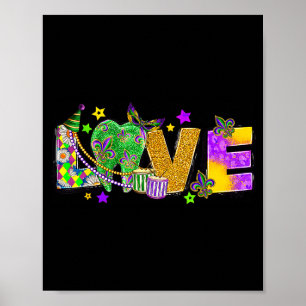 Liebe Mardi Gras Zahn Jester Zähne Zahnarzt Dental Poster