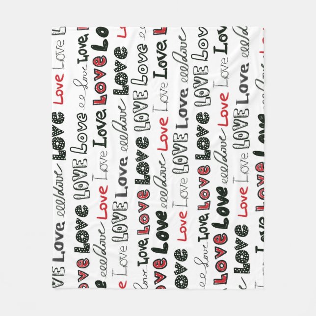 Liebe Marker Textur Nahtloser Hintergrund Fleecedecke (Vorderseite)