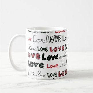 Liebe Marker Textur Nahtloser Hintergrund Kaffeetasse