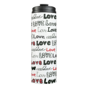 Liebe Marker Textur Nahtloser Hintergrund Thermosbecher