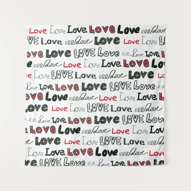 Liebe Marker Textur Nahtloser Hintergrund Wandteppich (Vorderseite)