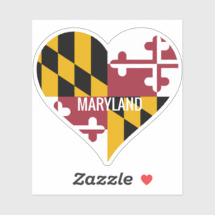 Liebe Maryland Flag Aufkleber