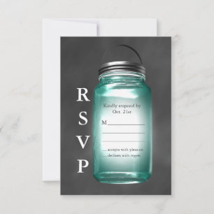 Liebe Mason Jars RSVP Karte