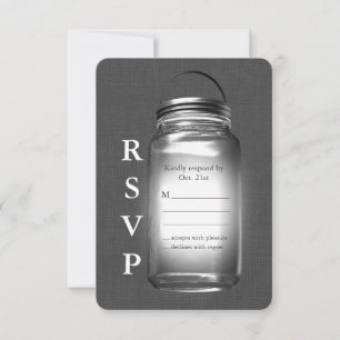 Liebe Mason Jars UAWG RSVP Karte