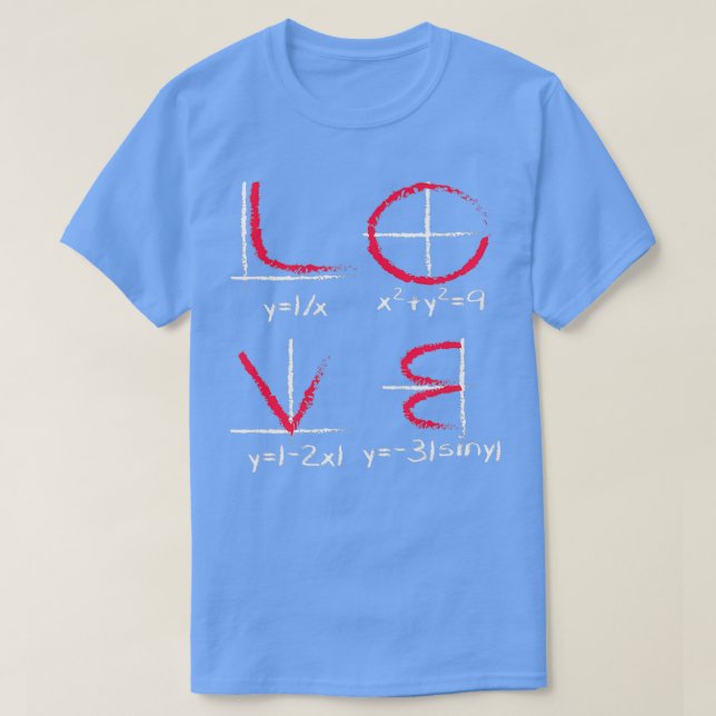 Liebe-Math-Gleichung T-Shirt (Design vorne)