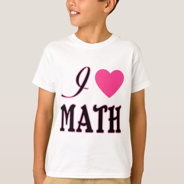 Liebe Math Pink Heart Logo T-Shirt (Vorderseite)