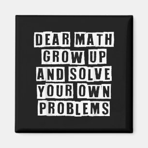 Liebe Mathe wächst auf und löst Ihre eigenen Probl Magnet