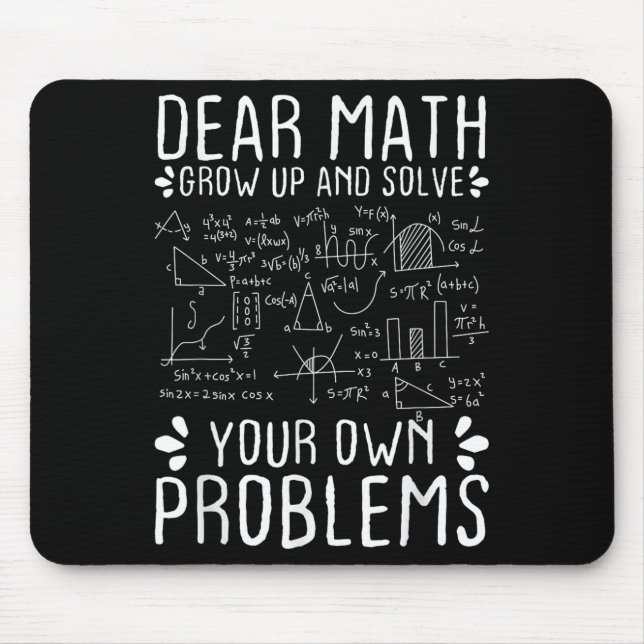 Liebe Mathe wächst auf und löst Ihre eigenen Probl Mousepad (Vorne)