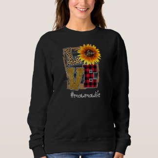 Liebe Mawmawlife Sonnenblume Leopard Pul Sweatshirt