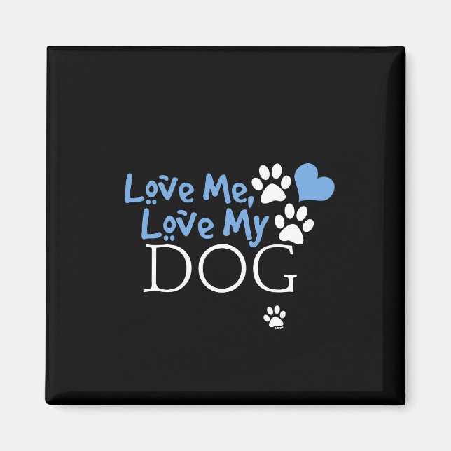 Liebe Me, Liebe Mein Hund (rot) Magnet (Vorne)