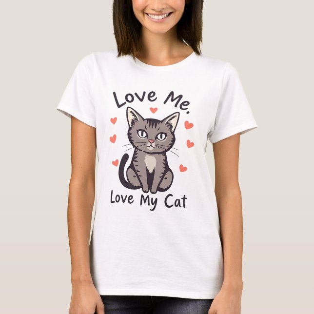 Liebe Me, Liebe My Cat - Purr-fect-T - Shirt für K (Vorderseite)