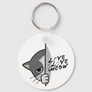 Liebe Meat Cat Lover Design #catlover #catlife #ca Schlüsselanhänger