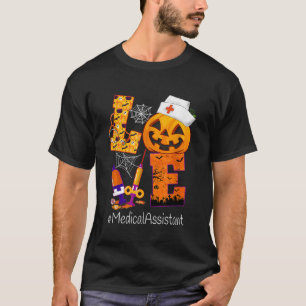 Liebe Medical Assistant Halloween Costume Pumpkin  T-Shirt