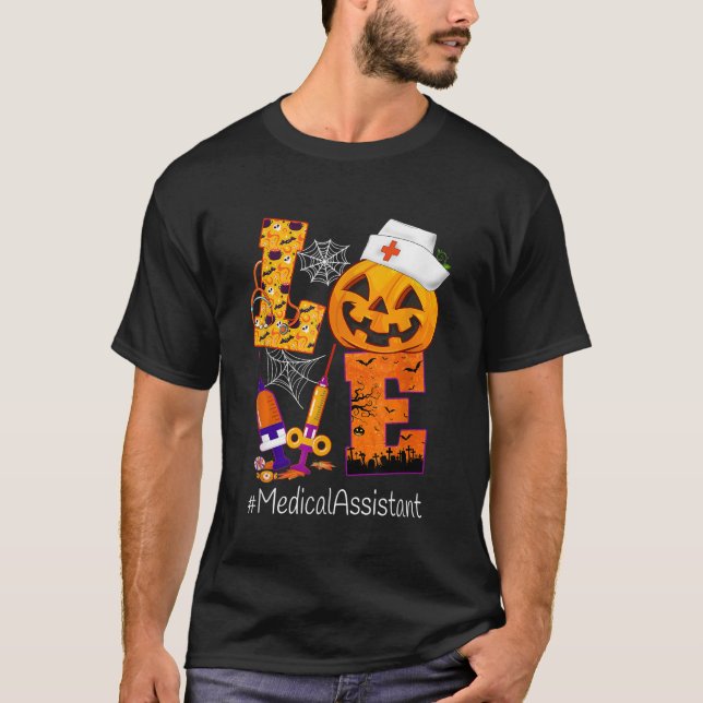 Liebe Medical Assistant Halloween Costume Pumpkin  T-Shirt (Vorderseite)
