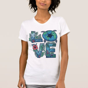 Liebe Meeresschildkröte Erde Tropisch T-Shirt