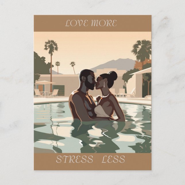 LIEBE MEHR DESIGN #1 POSTKARTE (Vorderseite)