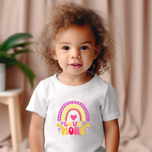 Liebe Mehr Regenbogen farbig Kleinkind T-shirt
