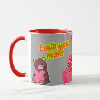 Liebe Mehr Teddybär | Niedliche Paare Mug Tasse