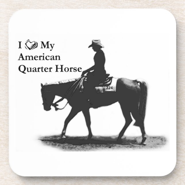 Liebe mein American Quarter Horse Untersetzer (Vorderseite)