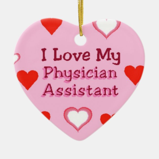 Liebe mein Arzt-Assistent Keramikornament (Vorne)