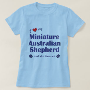 Liebe mein australischer Miniaturschäfer T-Shirt