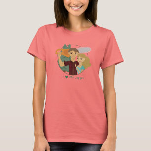 Liebe mein Blockwinde-Wecker-T-Shirt T-Shirt