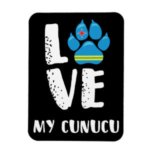 LIEBE MEIN CUNUCU (weiße Buchstaben) - Magnet