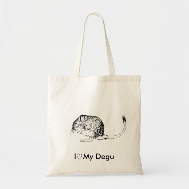 Liebe mein Degu - Tasche (Vorne)