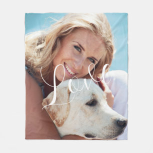 Liebe Mein Hund Foto Fleece Blanket