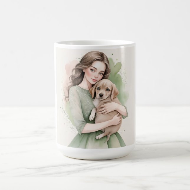 Liebe mein Hund, schön Kaffeetasse (Mittel)