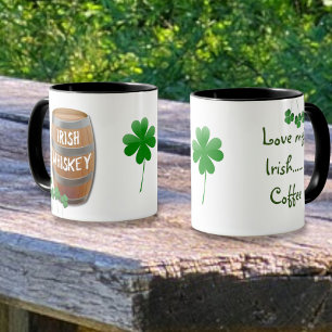 Liebe mein Irish Coffee Whiskey Barrel Kleeblatt Tasse