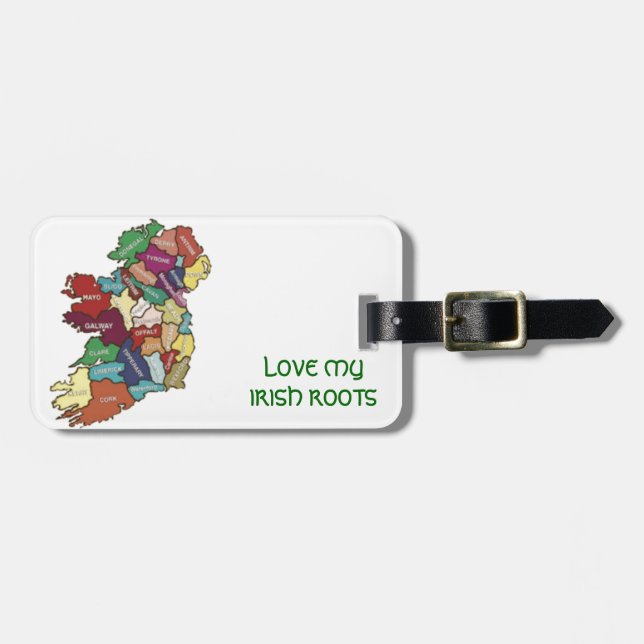 LIEBE MEIN IRISH ROOTS GEPÄCKANHÄNGER (Vorderseite horizontal)