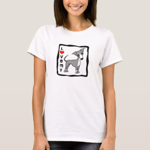 Liebe mein italienischer Windhund - Grau T-Shirt