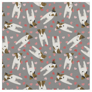 Liebe mein Jack Russell Terrier Hunde Herz JEDE Fa Stoff