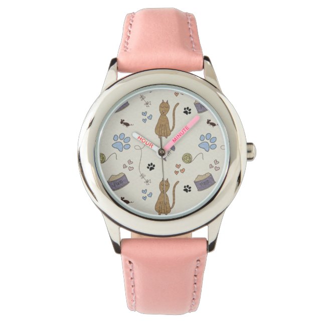 Liebe Mein Katzenkid Armbanduhr (Vorderseite)