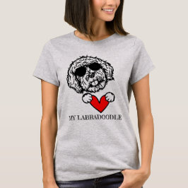 Liebe Mein Labradoodle Hund Herz T - Shirt