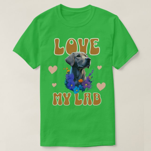 Liebe mein Labrador T-Shirt (Design vorne)