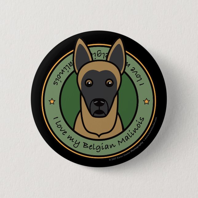 Liebe mein Malinois Button (Vorderseite)