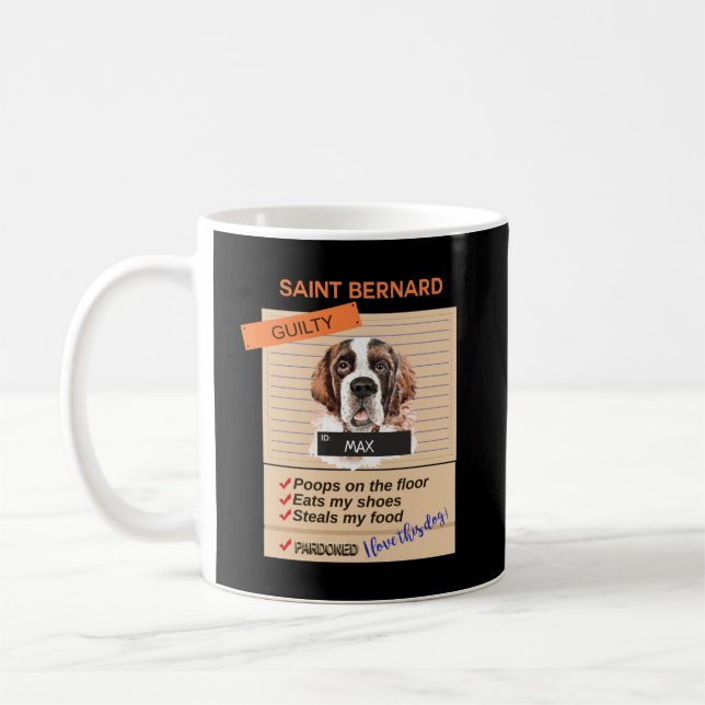 Liebe Mein Niedlicher Heiliger Bernard trotz schle Kaffeetasse (Links)